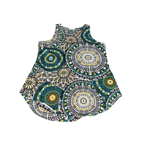 Van Heusen Womens Sleeveless Tank Top XS/TP Multicolor Mandala Print Polyester - Picture 7 of 11